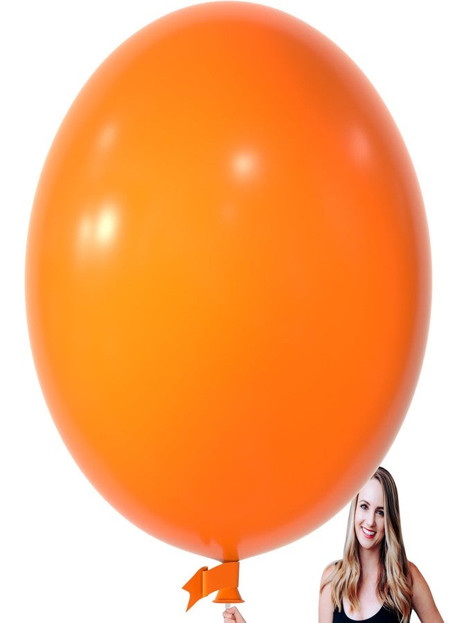 KALOR 36 Inch Giant Orange Balloons, 6 Pack Large Round Orange Latex Balloons for Anniversary, Birthday, Christmas, Wedding, Baby Shower Party Decorations - Image 1